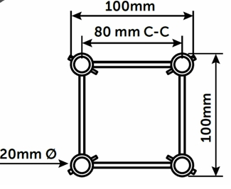 Box Spigot Truss 100mm size sketch 1
