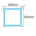 Eagle TS404 400mm Aluminum Spigot Box Lighting Truss sketch 1