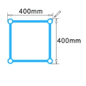 Eagle TS404 400mm Aluminum Spigot Box Lighting Truss sketch 1