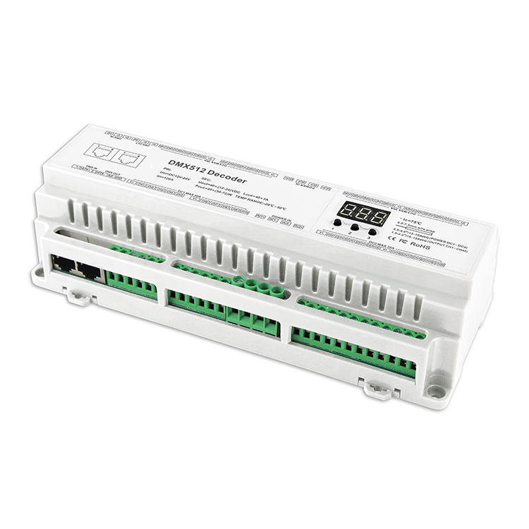 Uniqueen WU 640 DIN DIN Rail 40CH DMX512 Constant Voltage Decoder 1 1 1
