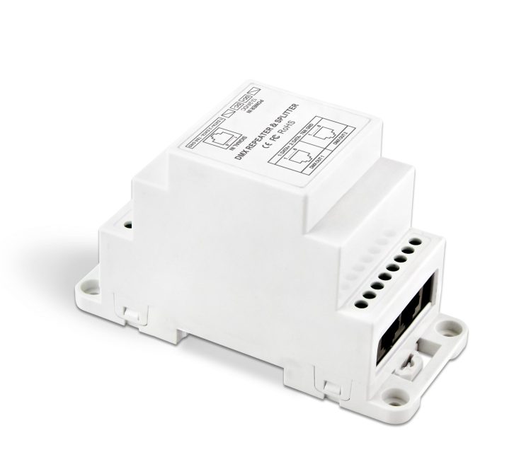 Uniqueen WU 812 DIN RJ45 DIN Rail DMX512 2CH Output Signal Amplifier 1 scaled 2
