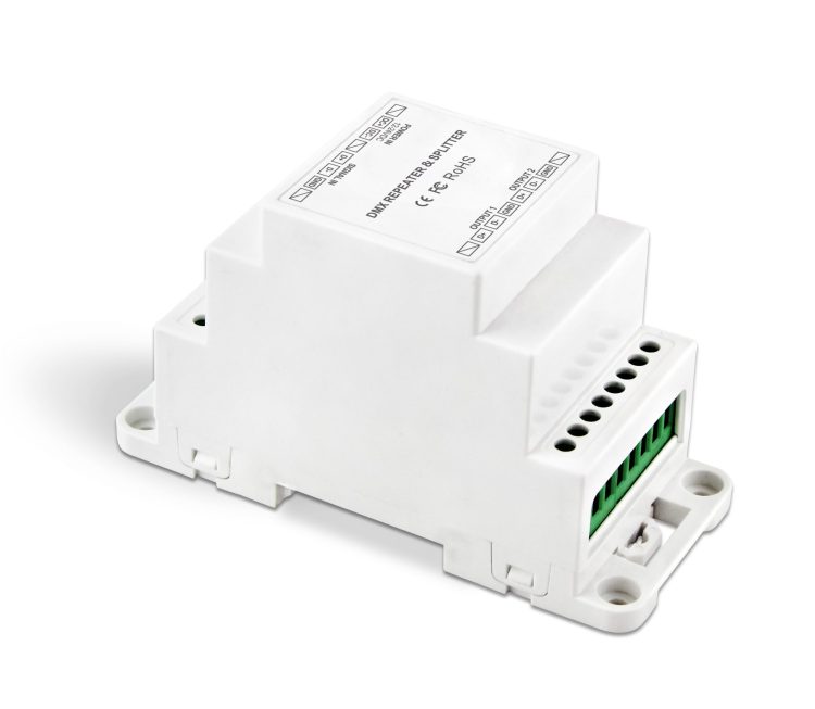 Uniqueen WU 812 DIN DIN Rail 2CH Output DMX512 Signal Amplifier 1 scaled 2
